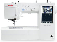 Janome Memory Craft 1000 Embroidery Sewing Machine Combo - Computerized Machine with 300 Built in Stitches, 241 Designs, 12 One Step Buttonholes, Easy Hoop Tightening System, 5.5x5.5" Max