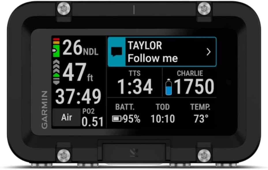 Garmin Descent™ X50i, Premium Dive Computer, Air Integration | 3" Color Touchscreen Display, 20 ATM Dive-Rated, Leakproof Buttons, Multiple Dive Modes, Backup Dive Light