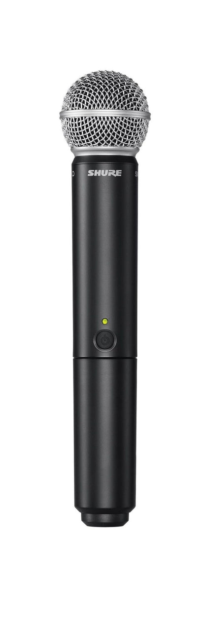 Shure BLX2/SM58 Handheld Wireless Transmitter J11 Band (596–620 MHz) – SM58 Cardioid Dynamic Capsule, Up to 14 Hr Battery, 300 ft Range, Compatible with BLX Receivers