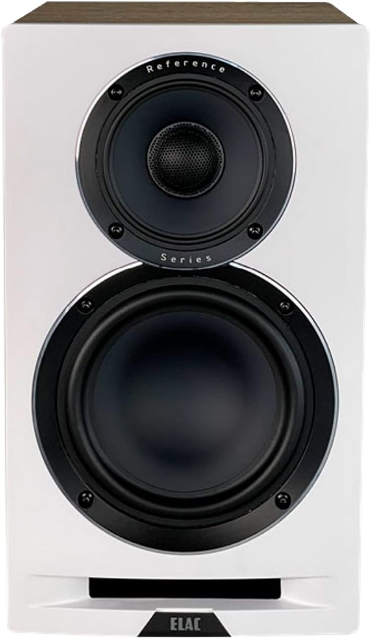 ELAC Uni-Fi Reference 3-Way 5-1/4" Bookshelf Speakers, Oak or Walnut Speakers for Home Theater and Stereo System, White Baffle with Oak Sides