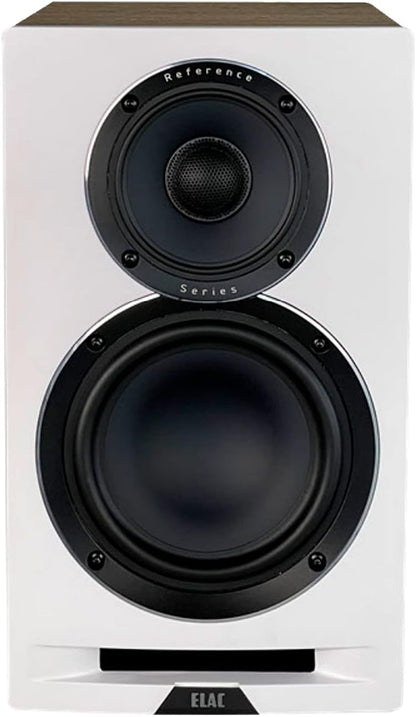 ELAC Uni-Fi Reference 3-Way 5-1/4" Bookshelf Speakers, Oak or Walnut Speakers for Home Theater and Stereo System, White Baffle with Oak Sides