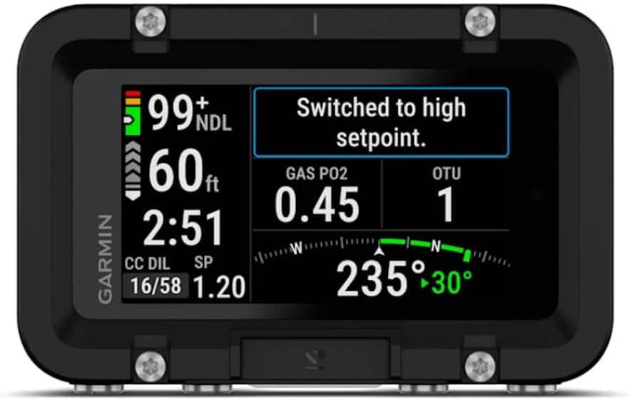 Garmin Descent™ X50i, Premium Dive Computer, Air Integration | 3" Color Touchscreen Display, 20 ATM Dive-Rated, Leakproof Buttons, Multiple Dive Modes, Backup Dive Light