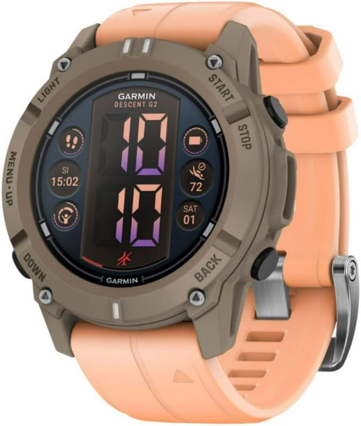Garmin Descent™ G2, Watch-Style Dive Computer, 46mm, Paloma | AMOLED Display, Built for Diving, Multiple Dive Modes, Dive Log, Eco-Friendly Design, Advanced Training Features