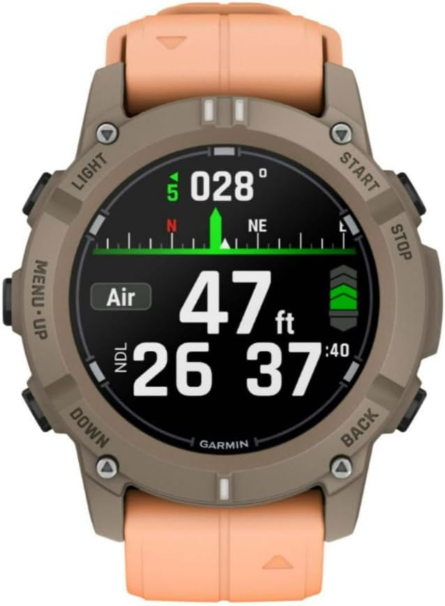 Garmin Descent™ G2, Watch-Style Dive Computer, 46mm, Paloma | AMOLED Display, Built for Diving, Multiple Dive Modes, Dive Log, Eco-Friendly Design, Advanced Training Features