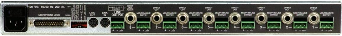 Shure SCM810 Eight Channel Automatic Microphone Mixer with IntelliMix, Adjustable EQ per Channel and 48V Phantom Power, Designed Specifically for Installed Sound Applications