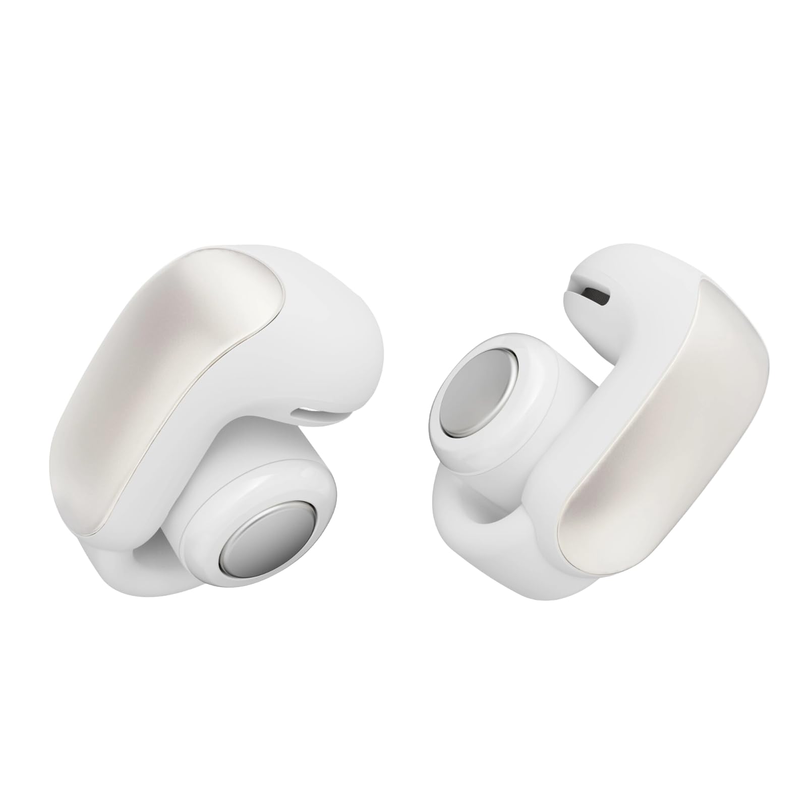 Bose Ultra Open Earbuds - Bluetooth Open Ear Earbuds with OpenAudio for Awareness, Clip-On Design for Comfort, Water Resistant, Up to 48 Hrs of Playtime, White Smoke