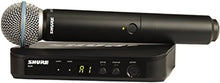 Shure BLX24/B58 Handheld Audio System H10 Band (542–572 MHz) – BLX4 Receiver, BLX2/B58 Handheld Transmitter with Beta 58A Supercardioid Capsule, Up to 14 Hr Battery, 300 ft Range