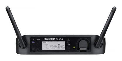 Shure GLXD24+/B87A Dual Band Pro Digital Wireless Microphone System – 12-Hour Battery, 100ft Range with BETA 87A Handheld Vocal Mic & Single Channel Receiver