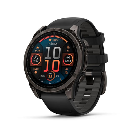 Garmin fēnix® 8, Sapphire, 43mm, Fog Gray/Dark Sandstone | Premium Multisport Smartwatch, AMOLED Display, GPS, Built-In Flashlight, Dive-Rated, Built-In Speakers & Mic