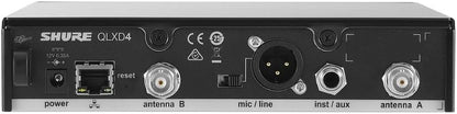 Shure QLXD4 Single Channel Receiver - for use with QLX-D Digital Wireless Systems, Transmitter Sold Separately | V50 Band (QLXD4=-V50)