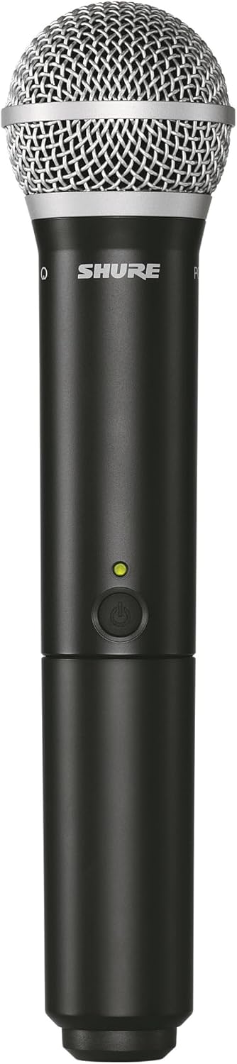 Shure BLX24/PG58 Wireless Microphone System - 14-Hour Battery Life, 300 ft Range, UHF | Includes PG58 Handheld Vocal Mic, Single Channel Receiver | H11 Band (BLX24/PG58-H11)