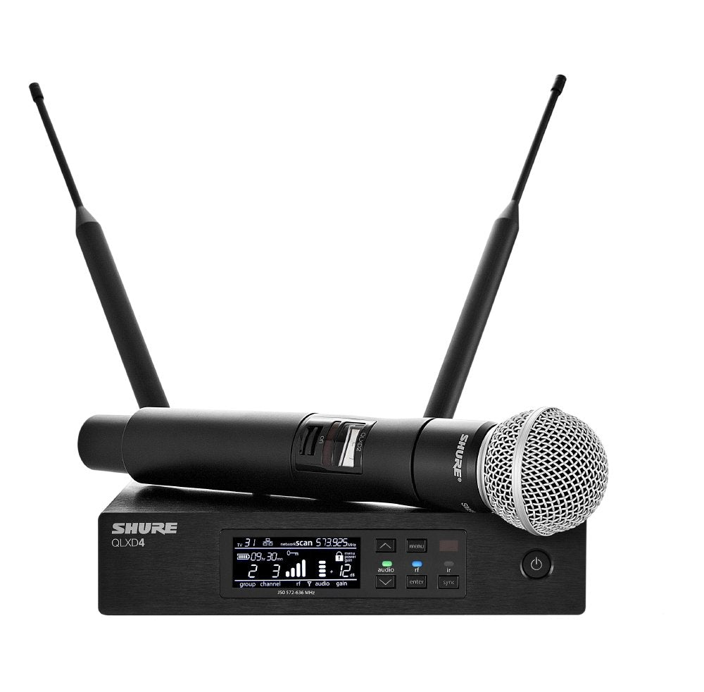 Shure QLXD2 Handheld Transmitter with SM58 Vocal Mic Capsule for QLX-D Digital Wireless Systems, Receiver Sold Separately, H50 Band