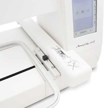 Janome Memory Craft C400E Computerized Embroidery Machine - MC400E Monogram Machine with 160 Built in Designs, 4 Hoops, and 6 Monogramming Fonts, Digital Embroidery Unit for Home, Beginners
