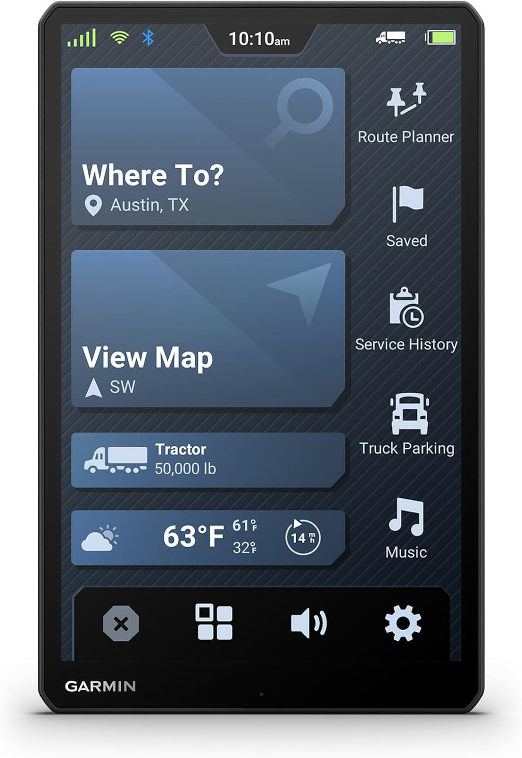 Garmin dēzl™ OTR1020, Extra-Large 10” GPS Truck Navigator | Crisp High-Resolution Touchscreen Display, Expert Arrival Planning, Custom Truck Routing
