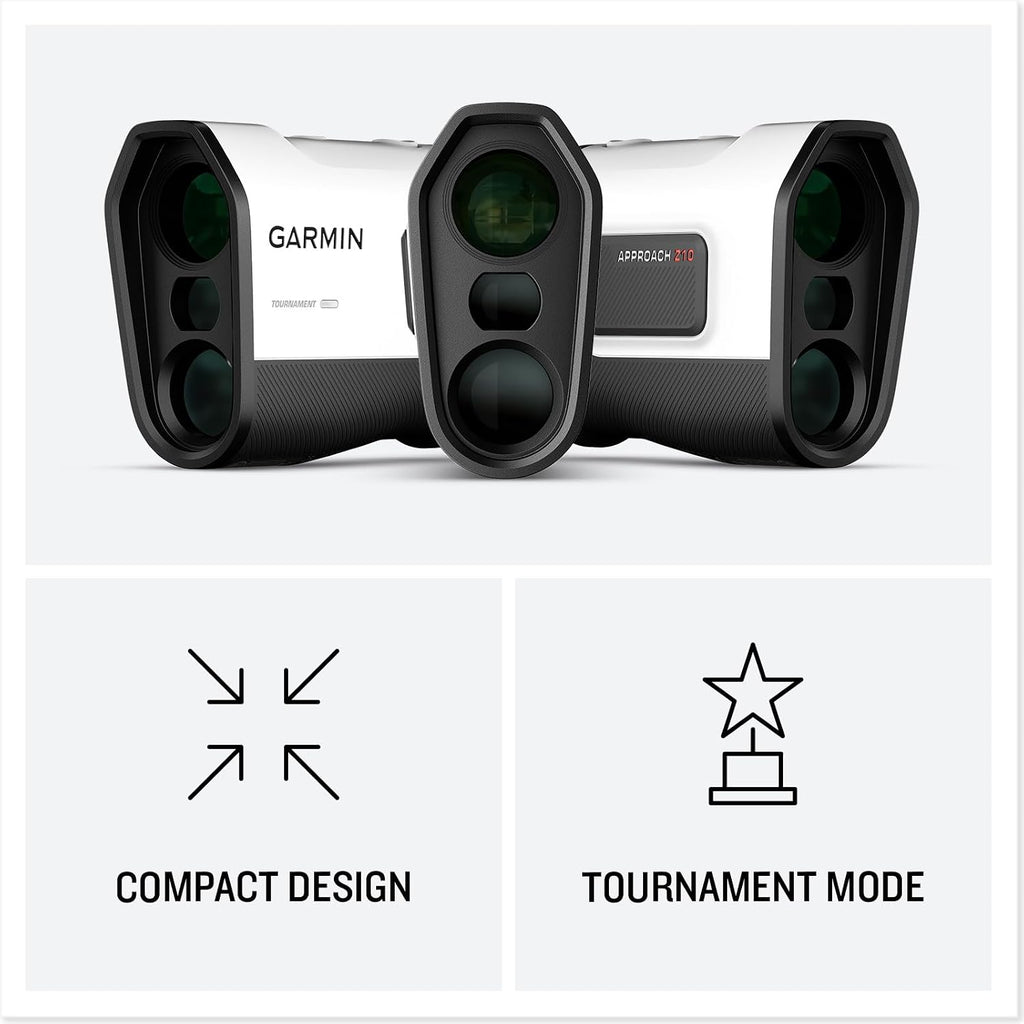 Garmin Approach® Z10, Compact Laser Rangefinder | Range up to 350 Yards with 6x Magnification, Sends Ranged Distances to Your Compatible Garmin Golf Smartwatch or Handheld