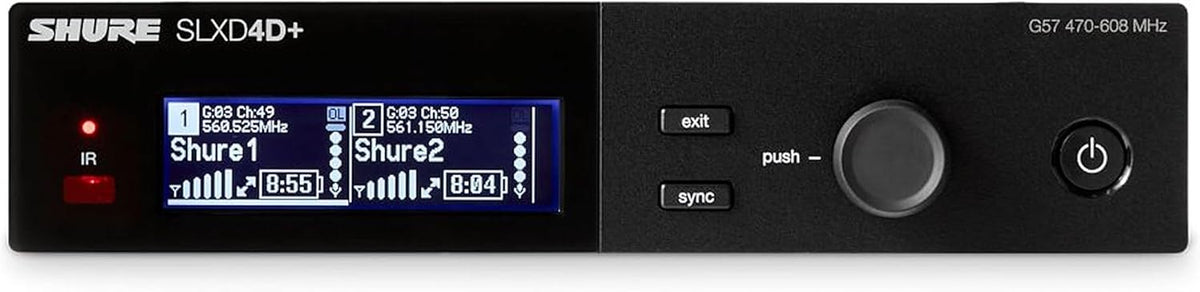 Shure SLXD4D+ Dual-Channel Digital Wireless Receiver