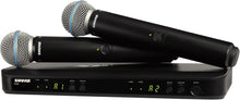 Shure BLX288/B58 Dual-Channel Wireless Audio System H9 Band (512–542 MHz) – BLX88 Receiver, (2) BLX2 Transmitters with Beta 58A Mic, Up to 14 Hr Battery, 300 ft Range