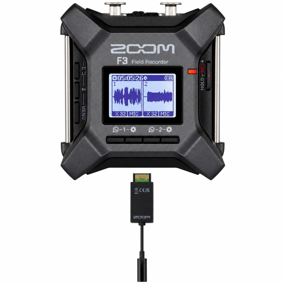 Zoom F3 Professional Field Recorder for Filmmakers & Musicians