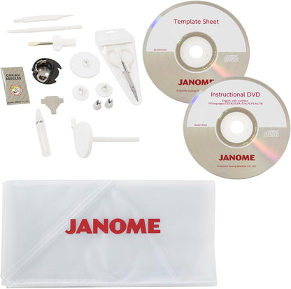 Janome Memory Craft C400E Computerized Embroidery Machine - MC400E Monogram Machine with 160 Built in Designs, 4 Hoops, and 6 Monogramming Fonts, Digital Embroidery Unit for Home, Beginners