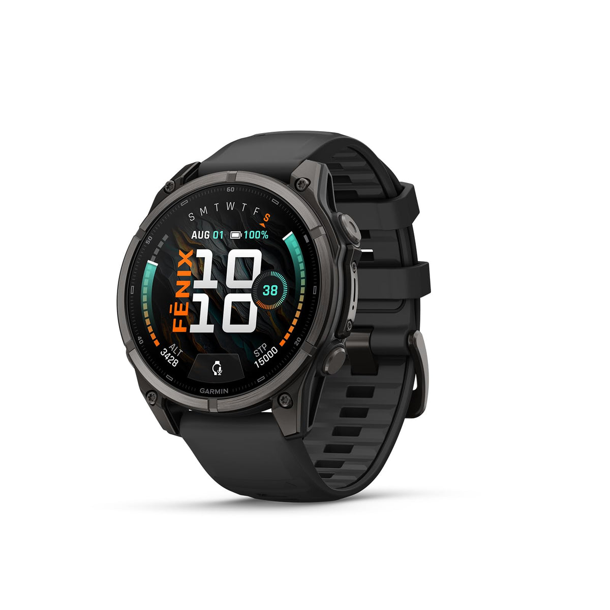 Garmin fēnix® 9, DLC Titanium, 51mm, Carbon Gray/Black