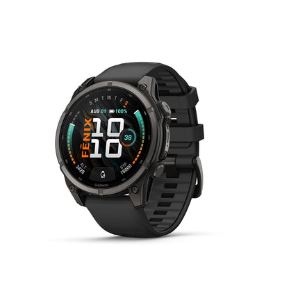 Garmin fēnix® 9, DLC Titanium, 51mm, Carbon Gray/Black