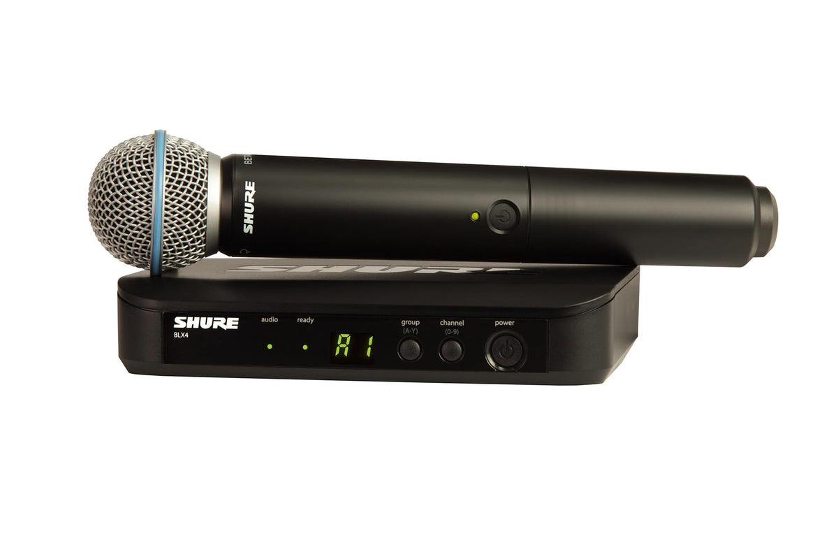 Shure BLX2/B58 Handheld Wireless Transmitter H11 Band (572–596 MHz) – Beta 58A Supercardioid Capsule, Up to 14 Hr Battery, 300 ft Range, Compatible with BLX Receivers