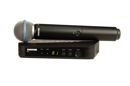 Shure BLX2/B58 Handheld Wireless Transmitter H11 Band (572–596 MHz) – Beta 58A Supercardioid Capsule, Up to 14 Hr Battery, 300 ft Range, Compatible with BLX Receivers