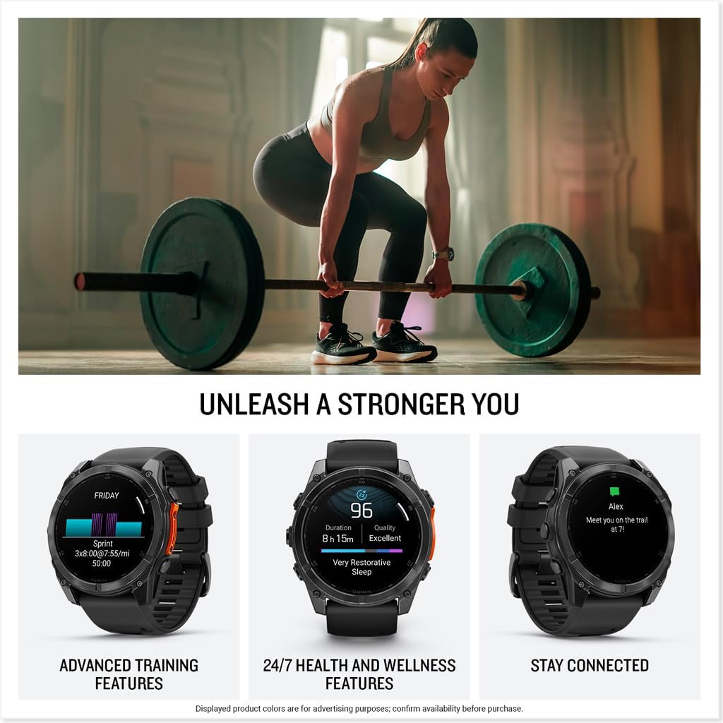 Garmin fēnix® 8, Premium Multisport Smartwatch, 51mm, Black | Larger-Sized Premium Multisport Smartwatch, AMOLED Display, GPS, Built-In Flashlight, Dive-Rated, Built-In Speakers & Mic