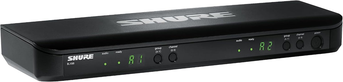 Shure BLX1288/MX153 Dual-Channel Wireless Performance System, H9 Band (512–542 MHz) – BLX88 Receiver, SM58 Handheld & MX153 Earset – Up to 14 Hr Battery, 300 ft Range