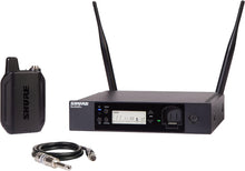 Shure GLXD14R+ Dual Band Pro Digital Wireless System for Guitar and Bass - 12-Hour Battery Life, 100 ft Range | Includes 1/4" Jack Instrument Cable & Single Channel Rack Mount Receiver (GLXD14R+-Z3)