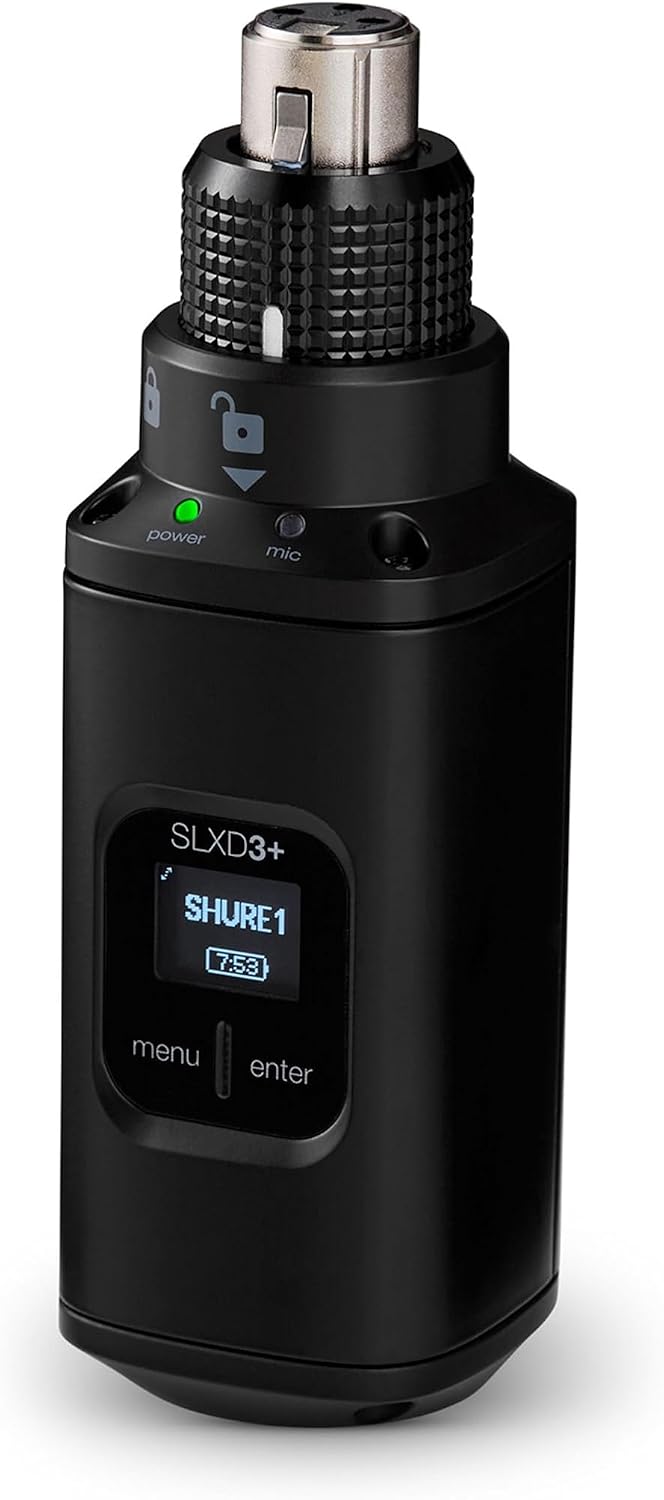 Shure SLXD3+ Plug-On Wireless XLR Transmitter