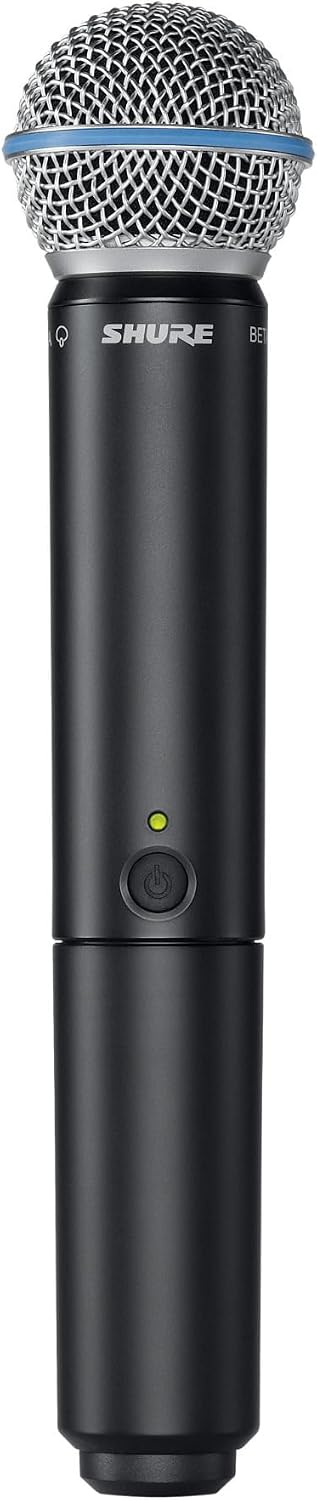 Shure BLX288/B58 Dual-Channel Wireless Audio System J11 Band (596–620 MHz) – BLX88 Receiver, (2) BLX2 Transmitters with Beta 58A Mic, Up to 14 Hr Battery, 300 ft Range