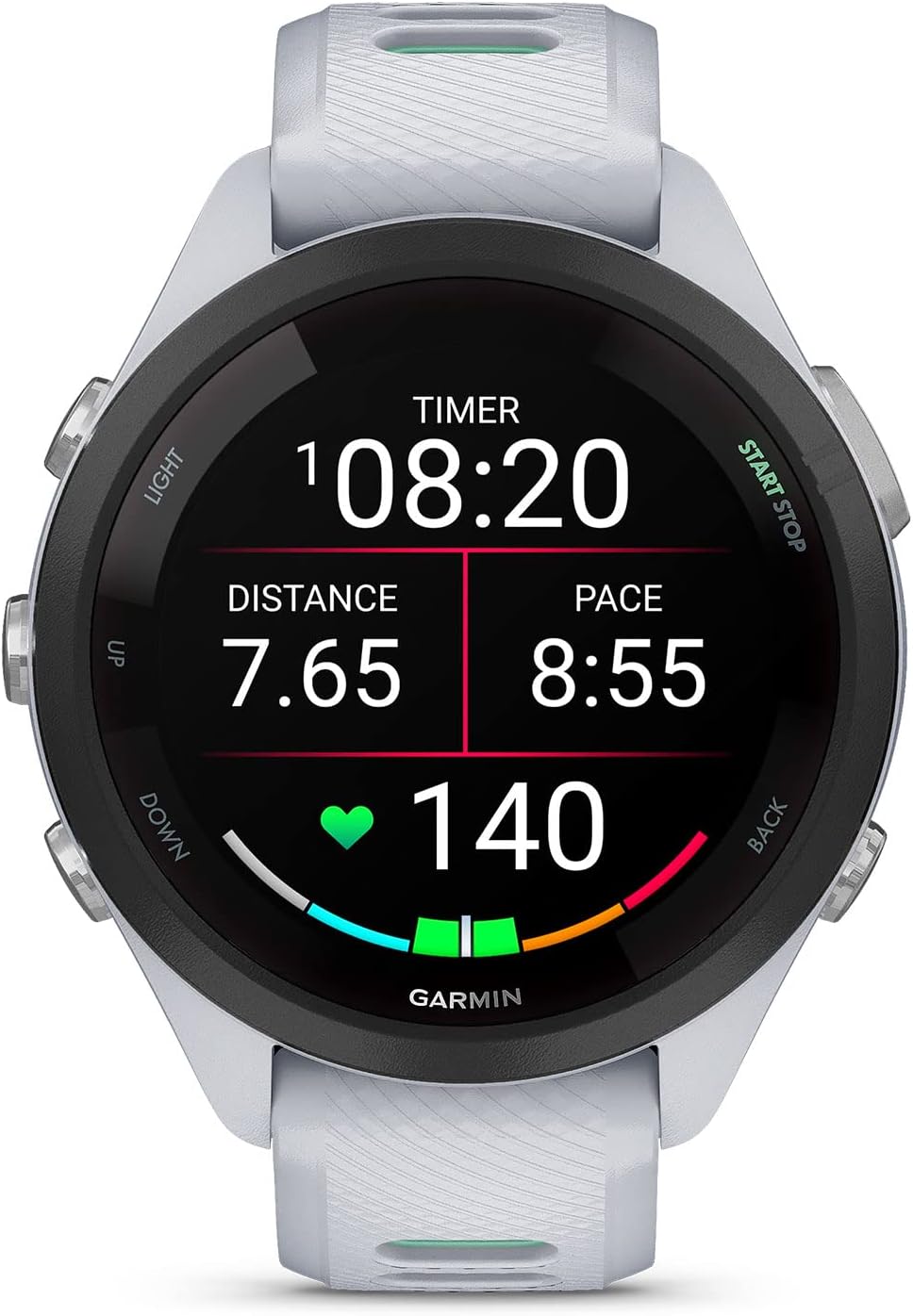 Garmin Forerunner® 265S, Running Smartwatch, 42mm, Whitestone/Neo Tropic | Advanced Training Metrics & Recovery Insights, Music On Your Wrist, Garmin Coach, Daily Suggested Workouts
