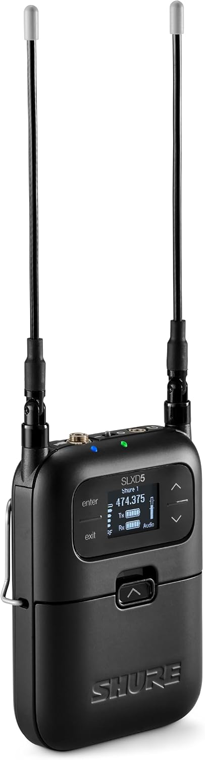 Shure SLXD15/85 Wireless Bodypack System with WL 185 Lavalier Microphone - H55 Band