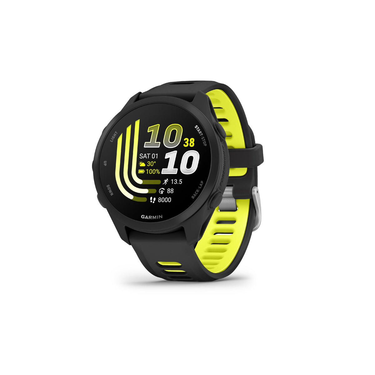 Garmin Forerunner® 170 Music, 43mm, Whitestone/Cloud Blue | GPS Running Smartwatch, Music On Your Wrist, Pace & Distance, Daily Suggested Workouts, Garmin Coach, Adaptive Training Plans