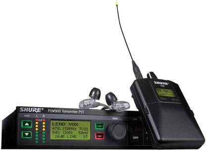 Shure P9TRA+425CL Wireless Bodypack Receiver with SE425CL - G6 Band
