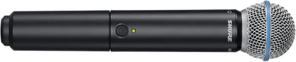 Shure BLX288/B58 Dual-Channel Wireless Audio System J11 Band (596–620 MHz) – BLX88 Receiver, (2) BLX2 Transmitters with Beta 58A Mic, Up to 14 Hr Battery, 300 ft Range