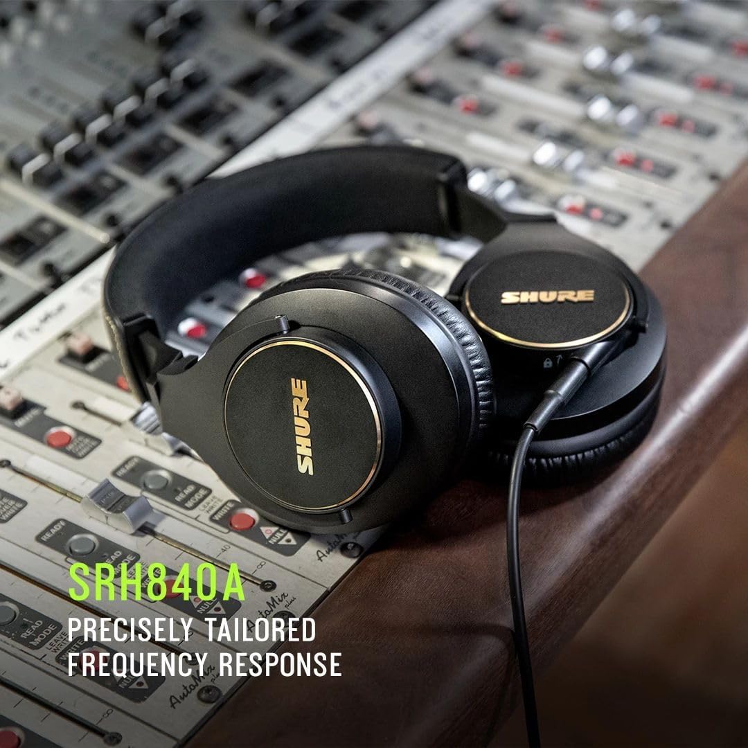 Shure SRH840A Over-Ear Wired Studio Monitoring Headphones