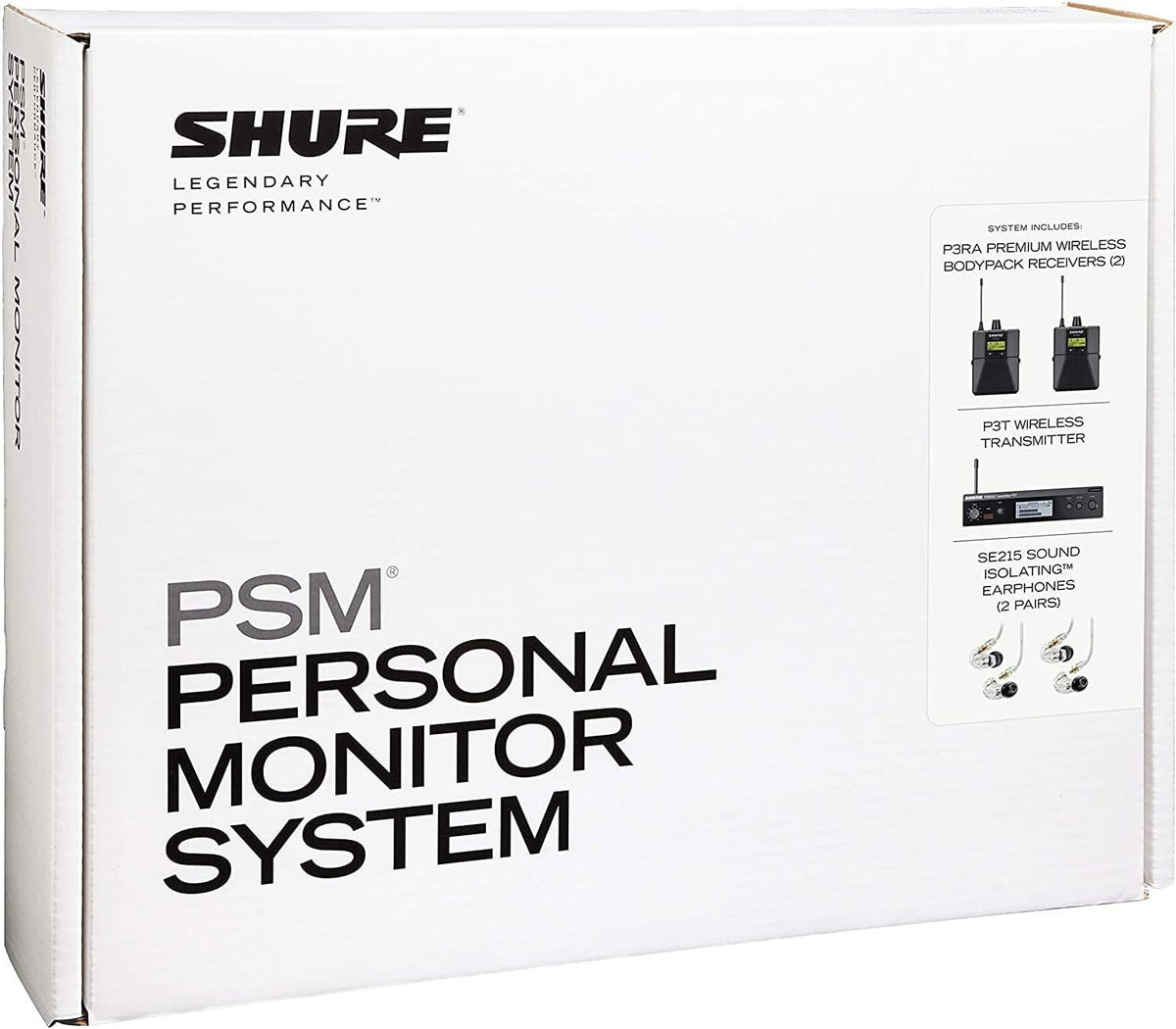 Shure PSM300 P3TRA215TWP Pro Wireless In-Ear Personal Monitor System with SE215-CL Earphones, Twinpack - J13 Band