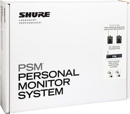 Shure PSM300 P3TRA215TWP Pro Wireless In-Ear Personal Monitor System with SE215-CL Earphones, Twinpack - J13 Band