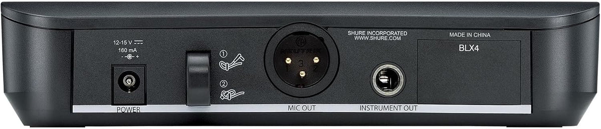 Shure BLX14/CVL Lavalier Audio System H11 Band (572–596 MHz) – BLX4 Receiver, BLX1 Bodypack & CVL Clip-On Lavalier Mic, Up to 14 Hr Battery, 300 ft Range