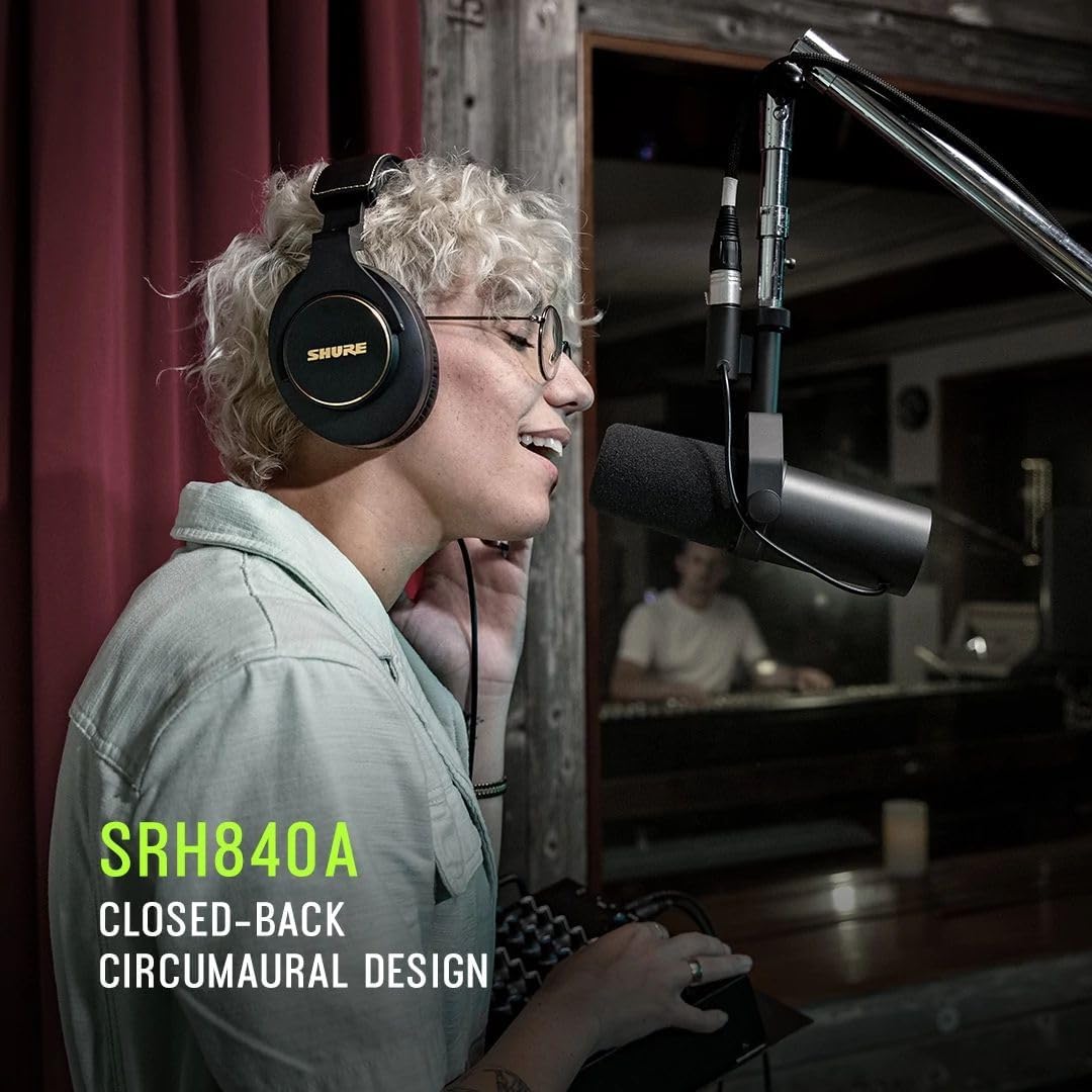Shure SRH840A Over-Ear Wired Studio Monitoring Headphones