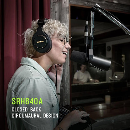 Shure SRH840A Over-Ear Wired Studio Monitoring Headphones
