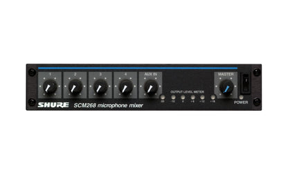 Shure SCM262 Stereo Microphone Mixer with 12V Phantom Power, Perfect for Restaurants, Aerobics/Health Clubs, Corporate Training and Classrooms