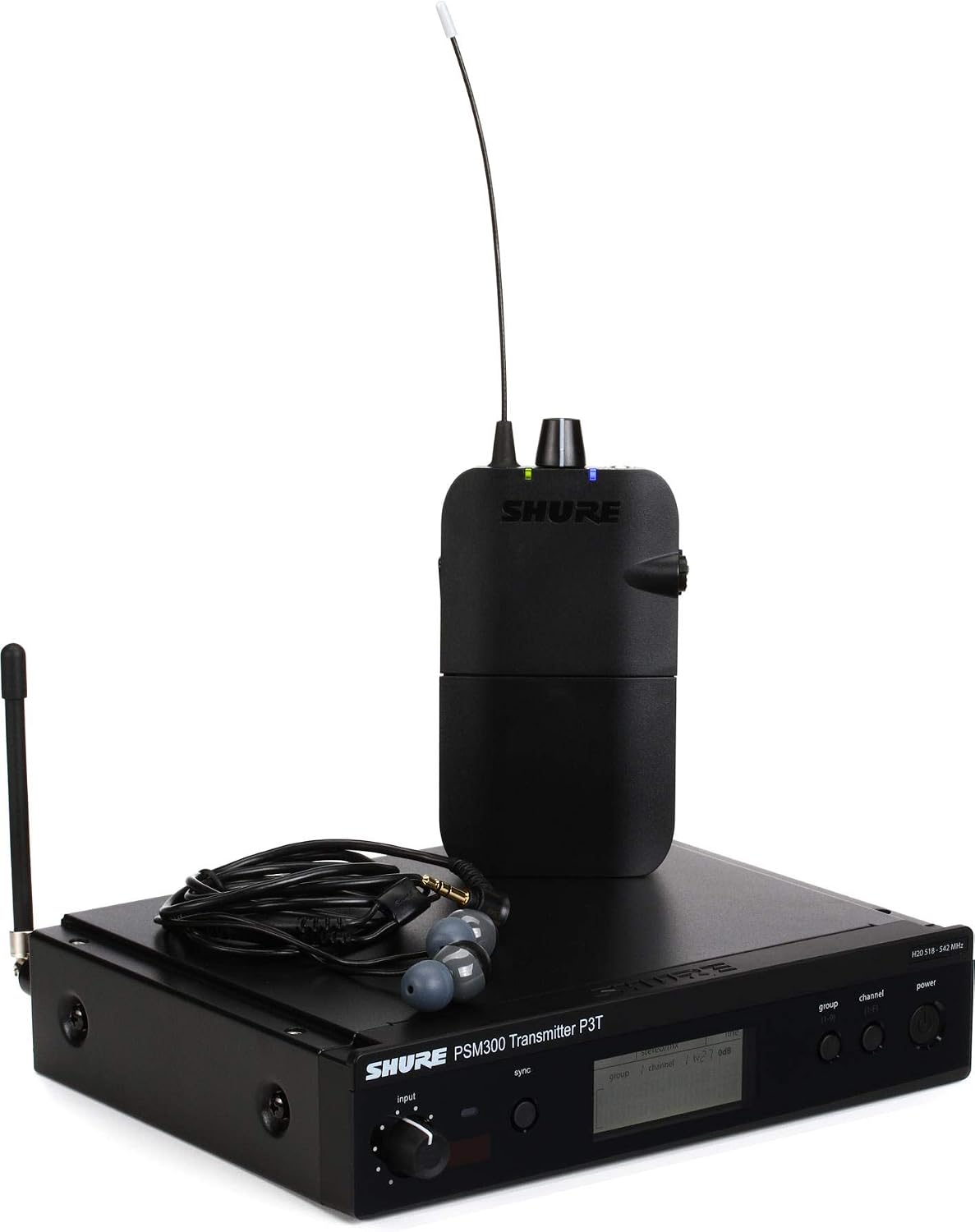 Shure PSM300 P3TR112GR Wireless in-Ear Personal Monitoring System with SE112 Earphones - H20 Band