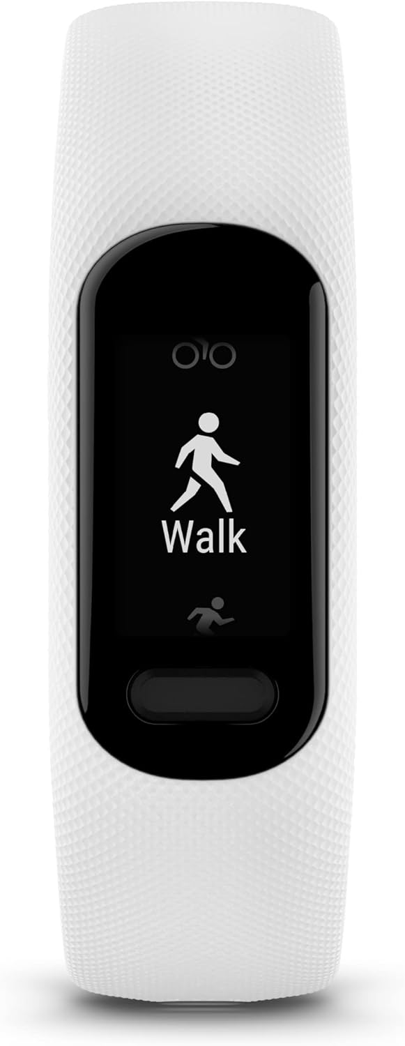 Garmin vívosmart® 5, Fitness Tracker, Long-Lasting Battery, Simple Design, White