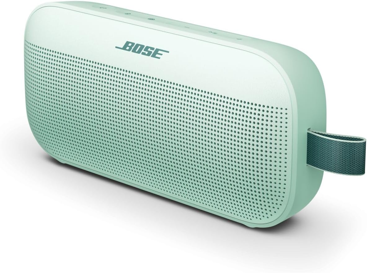 Bose SoundLink Flex Bluetooth Speaker (2nd Gen) - Portable Outdoor Speaker with Hi-Fi Audio, Waterproof and Dustproof, USB-C, Up to 12 Hours Battery Life, Dewdrop Mint - Limited Edition Color