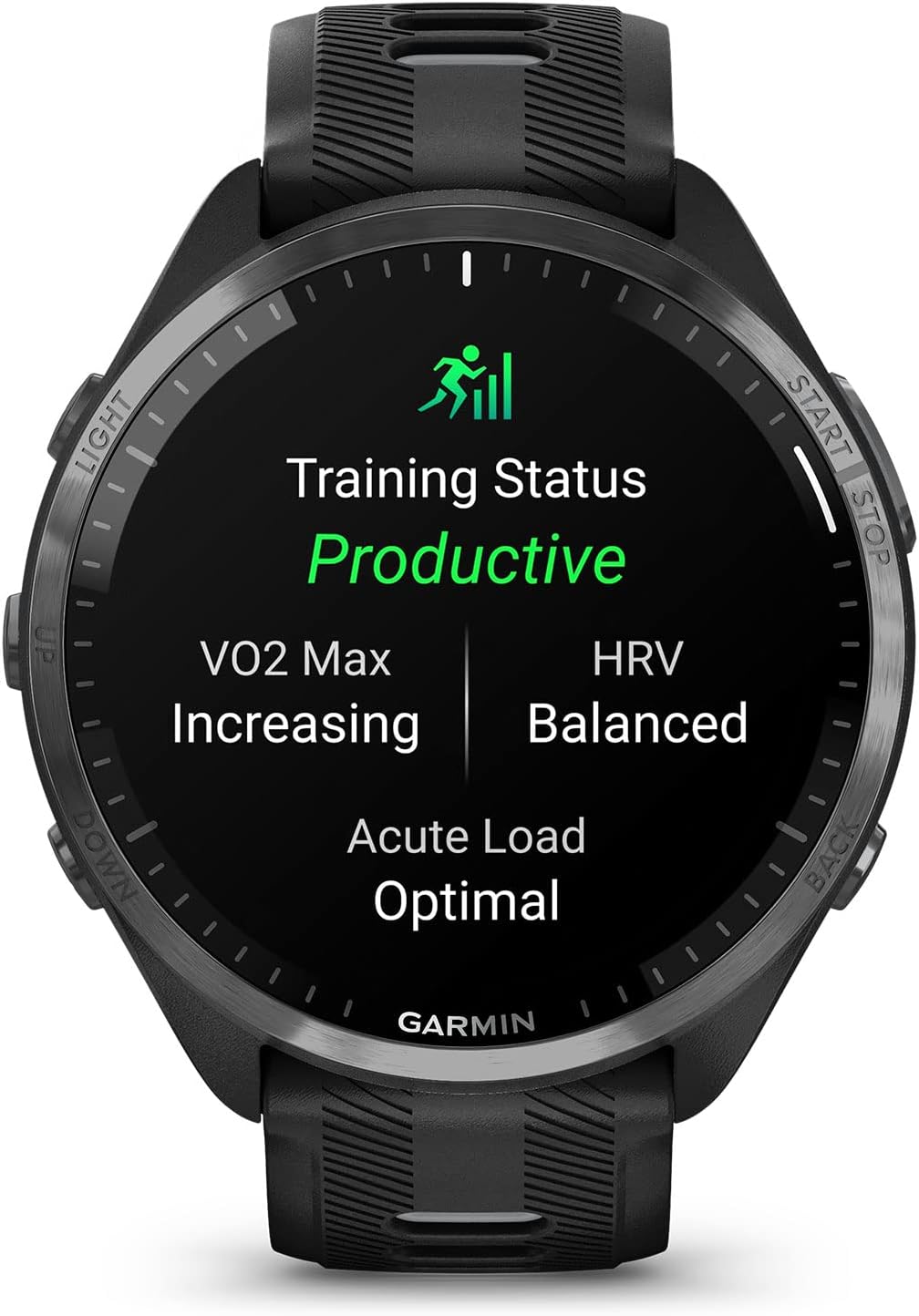 Garmin Forerunner® 965, Running Smartwatch, 47mm, Black/Powder Gray | Maps, Advanced Training Metrics & Recovery Insights, Maps, Music On Your Wrist, Garmin Coach, Daily Suggested Workouts