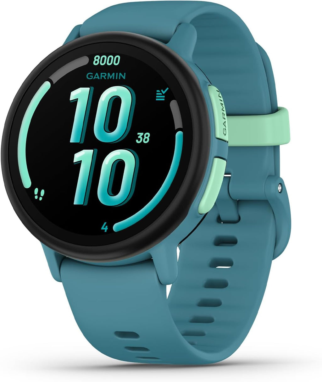 Garmin Bounce™ 2, Kids Smartwatch, Calling & Texting, 43mm, Turquoise | Two-Way Calling, Voice Messaging, Text Messaging, Real-Time Location Tracking, Active Subsciption Required for LTE Features