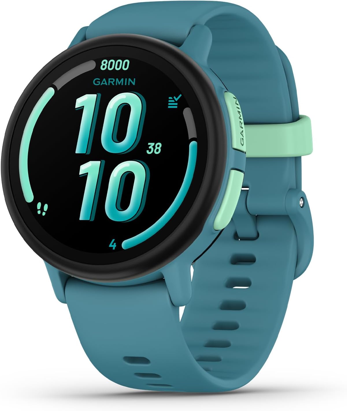 Garmin Bounce™ 2, Kids Smartwatch, Calling & Texting, 43mm, Turquoise | Two-Way Calling, Voice Messaging, Text Messaging, Real-Time Location Tracking, Active Subsciption Required for LTE Features